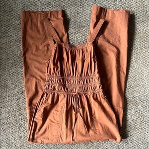 Universal Thread Orange Jumpsuit with Elastic Waist and Relaxed Fit